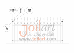 horizontalni adpter, metalni stub pro