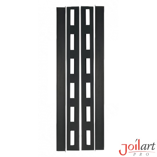 SET 650mm Ravni L nosači cinkovani plastificirani crna mat1