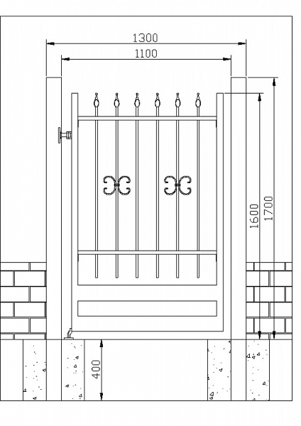 Modularna kovana kapija pešačka1