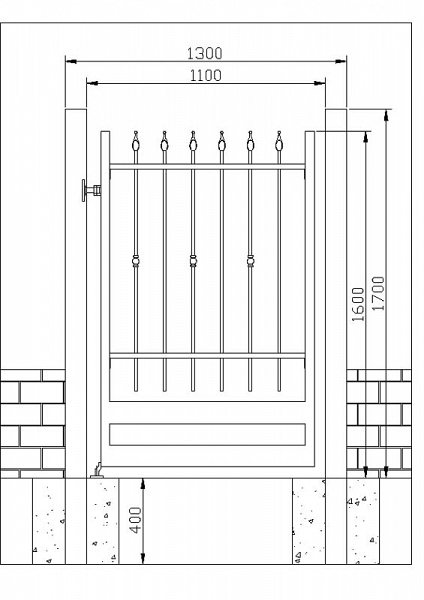 Modularna kovana kapija pešačka1
