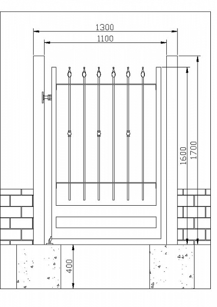 Modularna kovana kapija pešačka1