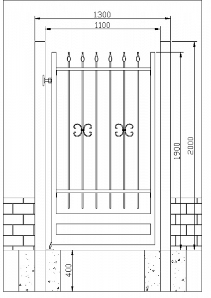 Modularna kovana kapija pešačka1