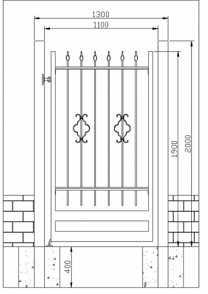 Modularna kovana kapija pešačka1