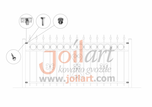 horizontalni adpter, metalni stub pro1
