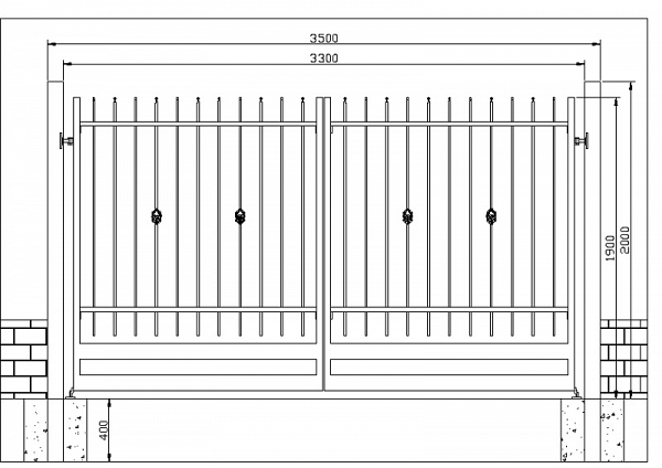 Modularna kovana kapija dvokrilna1 Modularna kovana kapija dvokrilna1