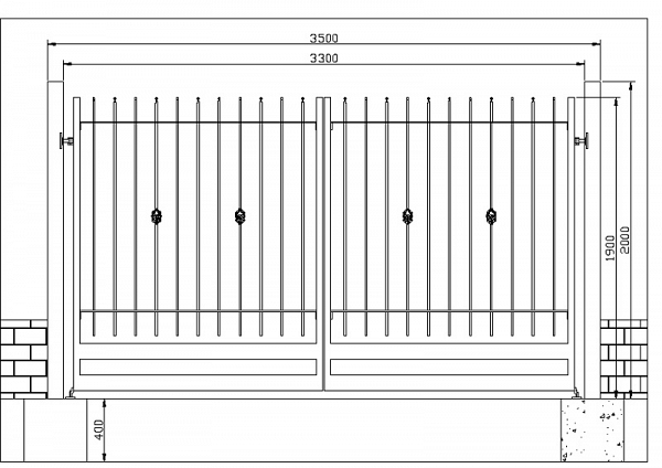 Modularna kovana kapija dvokrilna1 Modularna kovana kapija dvokrilna1
