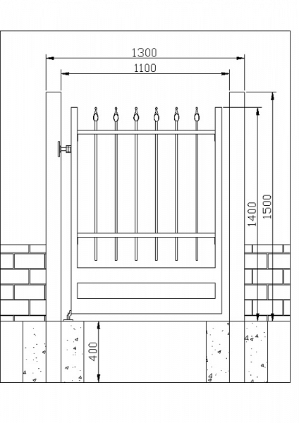 Modularna kovana kapija pešačka1 Modularna kovana kapija pešačka1