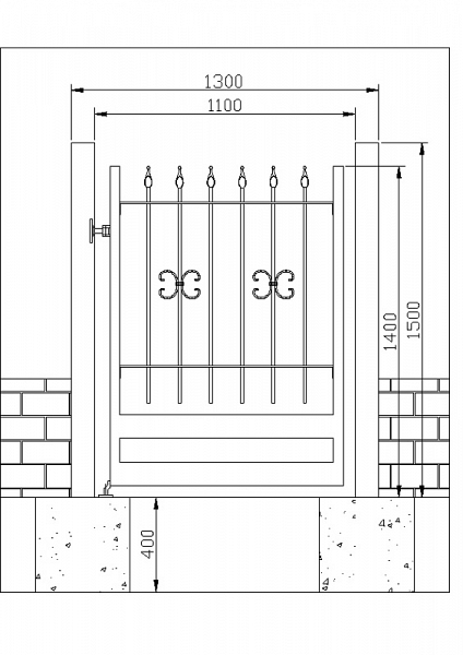 Modularna kovana kapija pešačka1 Modularna kovana kapija pešačka1