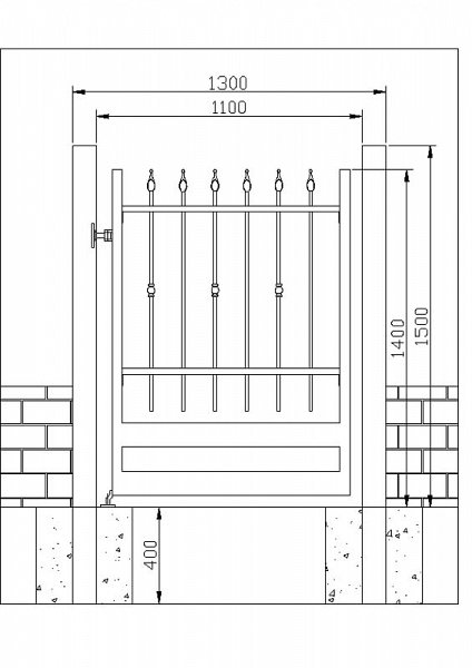 Modularna kovana kapija pešačka1 Modularna kovana kapija pešačka1