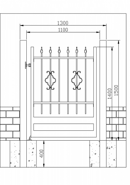 Modularna kovana kapija pešačka1 Modularna kovana kapija pešačka1