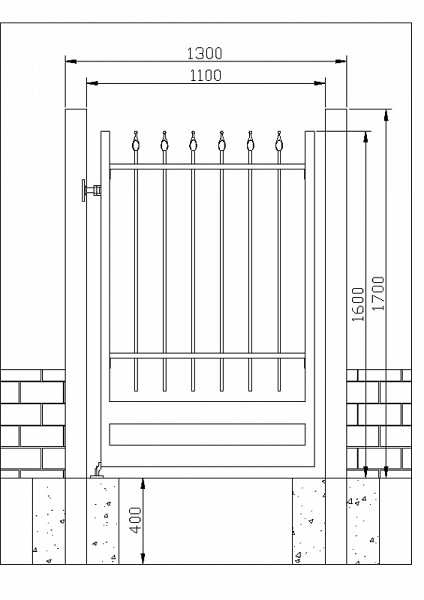Modularna kovana kapija pešačka1 Modularna kovana kapija pešačka1