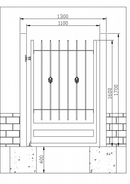 Modularna kovana kapija pešačka1 Modularna kovana kapija pešačka1