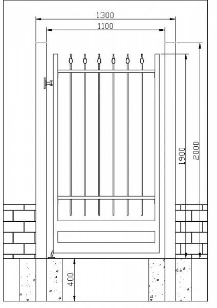 Modularna kovana kapija pešačka1 Modularna kovana kapija pešačka1