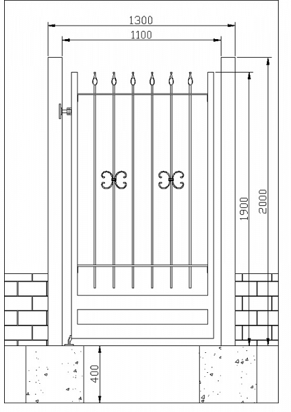 Modularna kovana kapija pešačka1 Modularna kovana kapija pešačka1