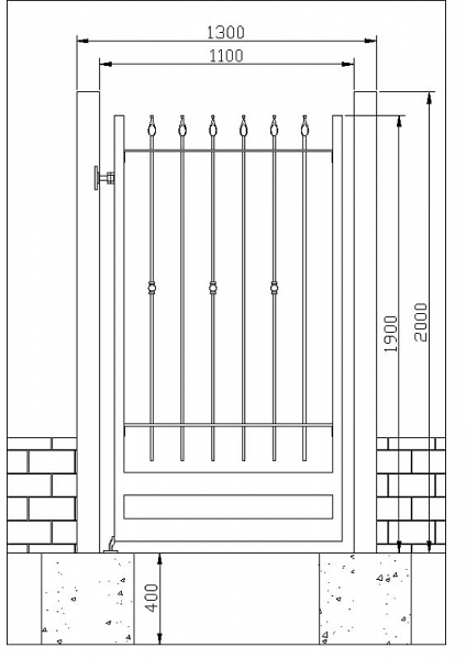 Modularna kovana kapija pešačka1 Modularna kovana kapija pešačka1