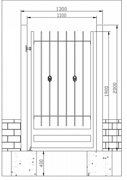 Modularna kovana kapija pešačka1 Modularna kovana kapija pešačka1